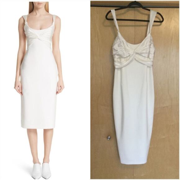 cinq a sept Dresses & Skirts - Cinq a Sept Amina Satin Twist Sheath Dress